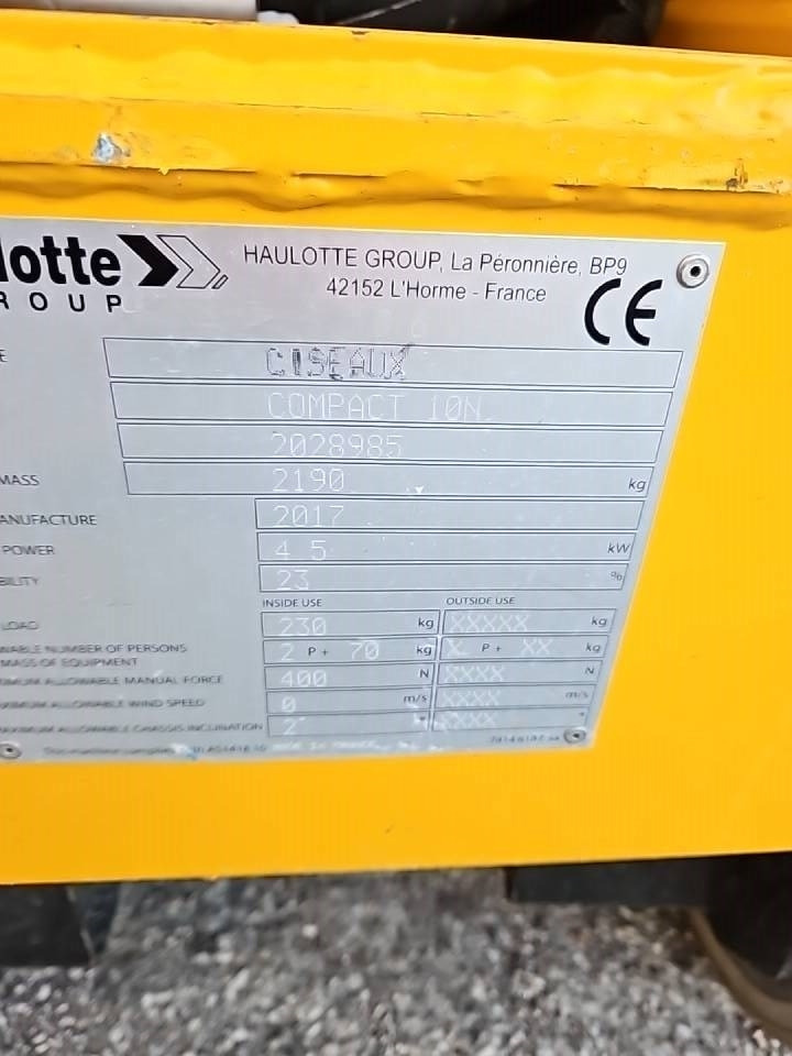 Haulotte Compact 10 N  - Nacelle ciseaux: photos 5 Haulotte Compact 10 N  - Nacelle ciseaux: photos 5