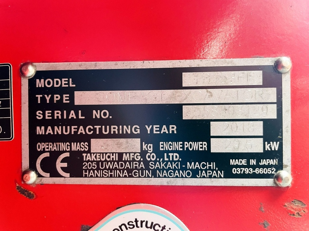 Takeuchi TB153FR (4100) - Autre matériel: photos 3 Takeuchi TB153FR (4100) - Autre matériel: photos 3