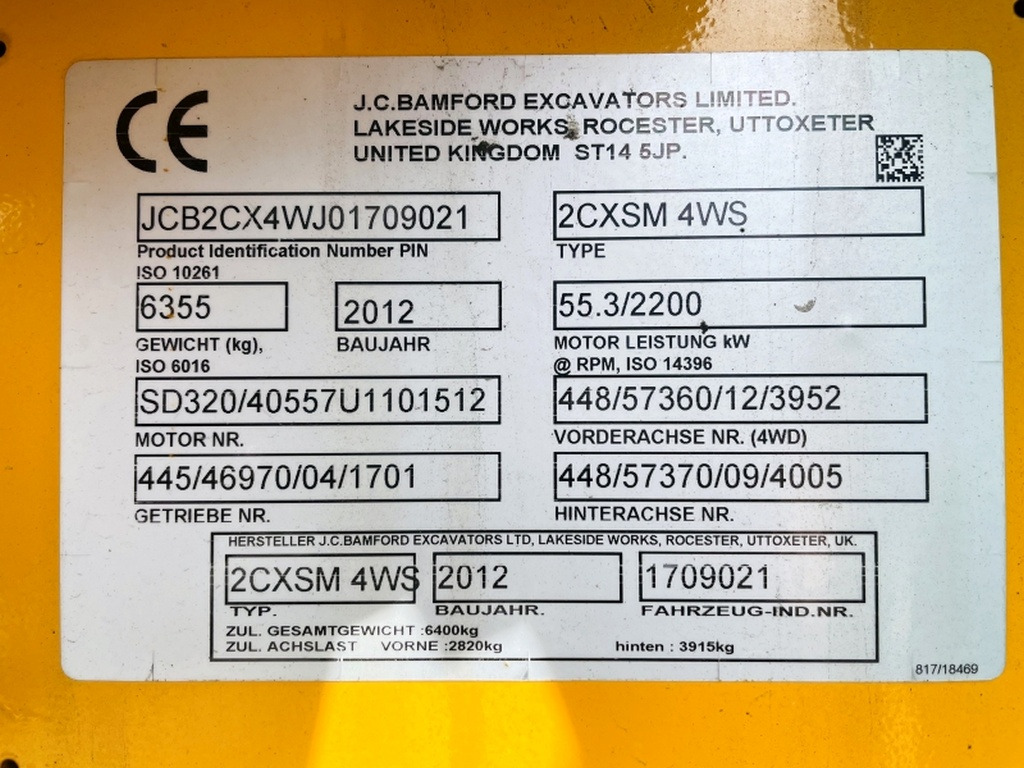 JCB 2CX SM 4WS (4003) - Tractopelle: photos 3 JCB 2CX SM 4WS (4003) - Tractopelle: photos 3