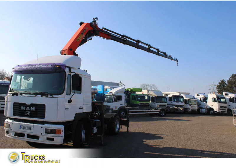 MAN 18.414 + PALFINGER PK35000 F + EURO 2 + MANUAL - Camion grue: photos 1 MAN 18.414 + PALFINGER PK35000 F + EURO 2 + MANUAL - Camion grue: photos 1