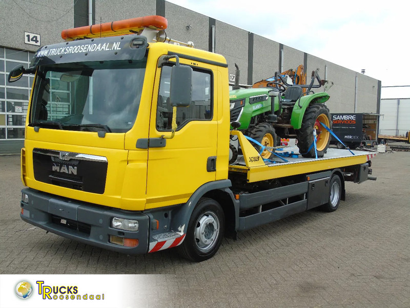 MAN TGL 8.180 + winch + MANUAL + EURO 5 + system working - Camion porte-voitures: photos 1 MAN TGL 8.180 + winch + MANUAL + EURO 5 + system working - Camion porte-voitures: photos 1