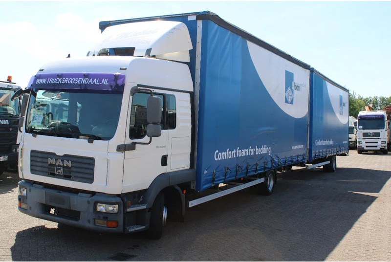 MAN TGL 8.210 + TRAILER + SLEEPCAB COMBI - Camion à rideaux coulissants: photos 2 MAN TGL 8.210 + TRAILER + SLEEPCAB COMBI - Camion à rideaux coulissants: photos 2