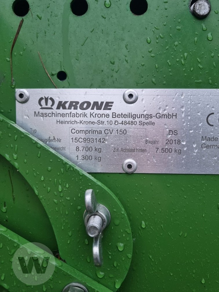 Presse à balles rondes Krone Comprima CV 150 XC: photos 13