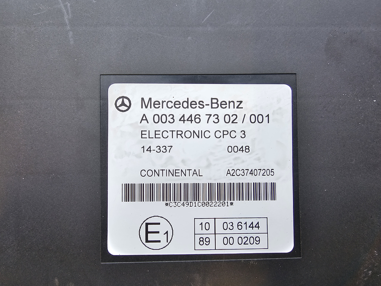 MERCEDES-BENZ ATEGO MP4 EURO 6 / CPC 3 CONTROL UNIT / A0034467302 - Bloc de gestion: photos 3 MERCEDES-BENZ ATEGO MP4 EURO 6 / CPC 3 CONTROL UNIT / A0034467302 - Bloc de gestion: photos 3