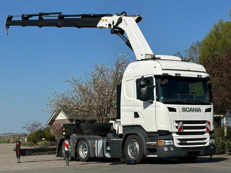 Scania R450 6x2 !!TRACTOR!!!CRANE/GRUE/HMF 50TM!!TOP!EURO6!! - Tracteur routier: photos 1 Scania R450 6x2 !!TRACTOR!!!CRANE/GRUE/HMF 50TM!!TOP!EURO6!! - Tracteur routier: photos 1
