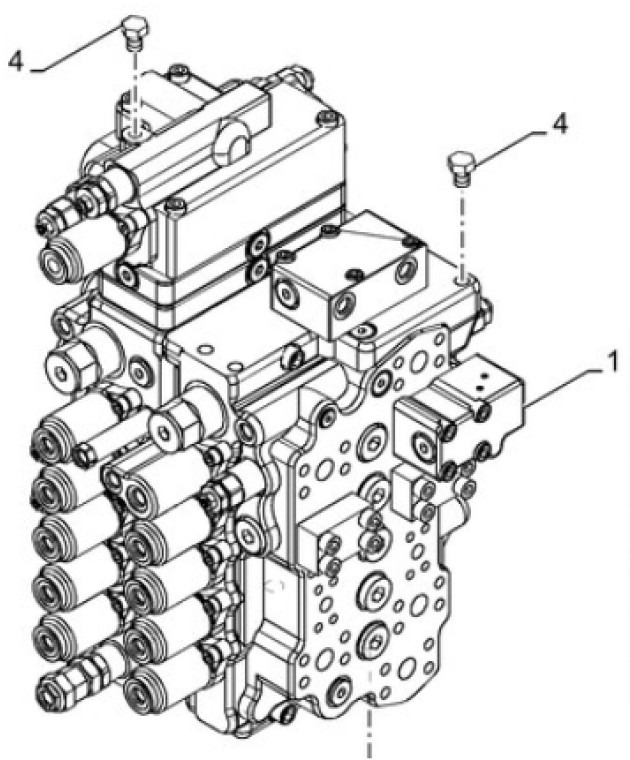 Case KNJ21951 - Valve hydraulique pour Engins de chantier: photos 1 Case KNJ21951 - Valve hydraulique pour Engins de chantier: photos 1