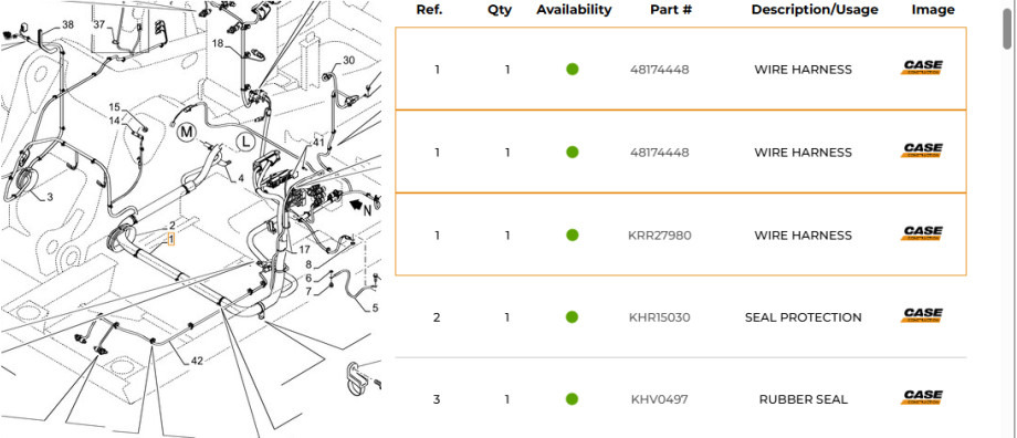 Case KRR27980 - krr27980 - Câble/ Fil pour Engins de chantier: photos 1 Case KRR27980 - krr27980 - Câble/ Fil pour Engins de chantier: photos 1