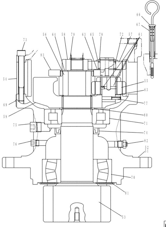 Case LN003340 - RG06D19H5 - Moteur de rotation pour Engins de chantier: photos 1 Case LN003340 - RG06D19H5 - Moteur de rotation pour Engins de chantier: photos 1