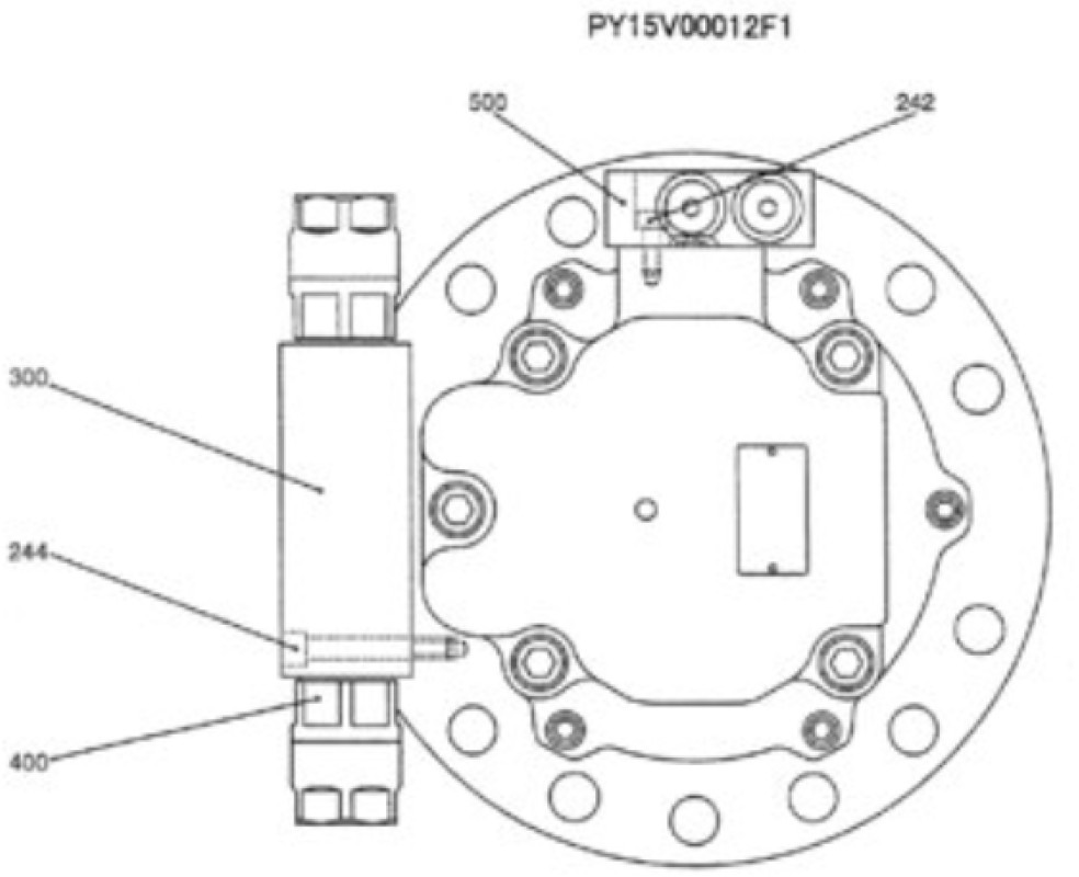 Case PY15V00012F2 - PY15V00012F1 - Moteur de rotation pour Engins de chantier: photos 2 Case PY15V00012F2 - PY15V00012F1 - Moteur de rotation pour Engins de chantier: photos 2
