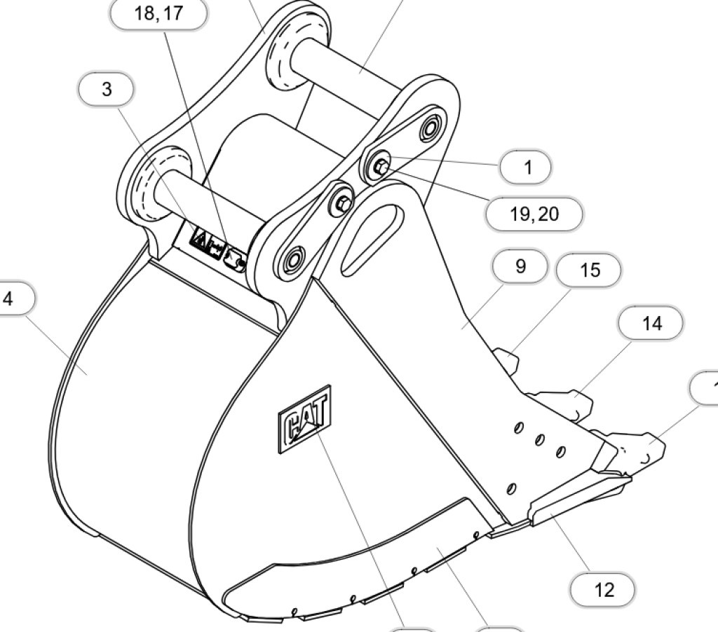 Caterpillar 5509722 - Godet pour Engins de chantier: photos 2 Caterpillar 5509722 - Godet pour Engins de chantier: photos 2