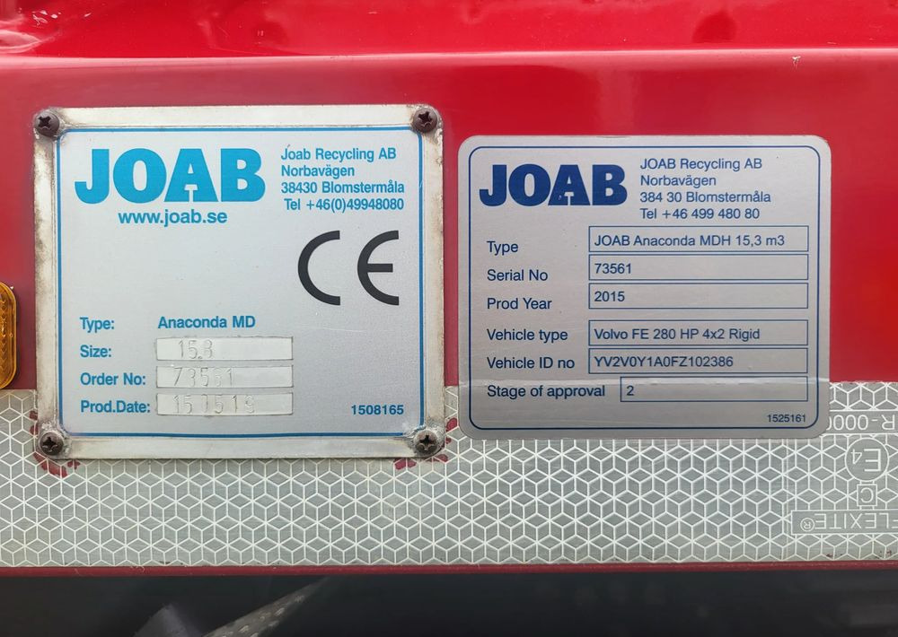 Benne à ordures ménagères Volvo FE 280 4x2 śmieciarka EURO VI: photos 9 Benne à ordures ménagères Volvo FE 280 4x2 śmieciarka EURO VI: photos 9