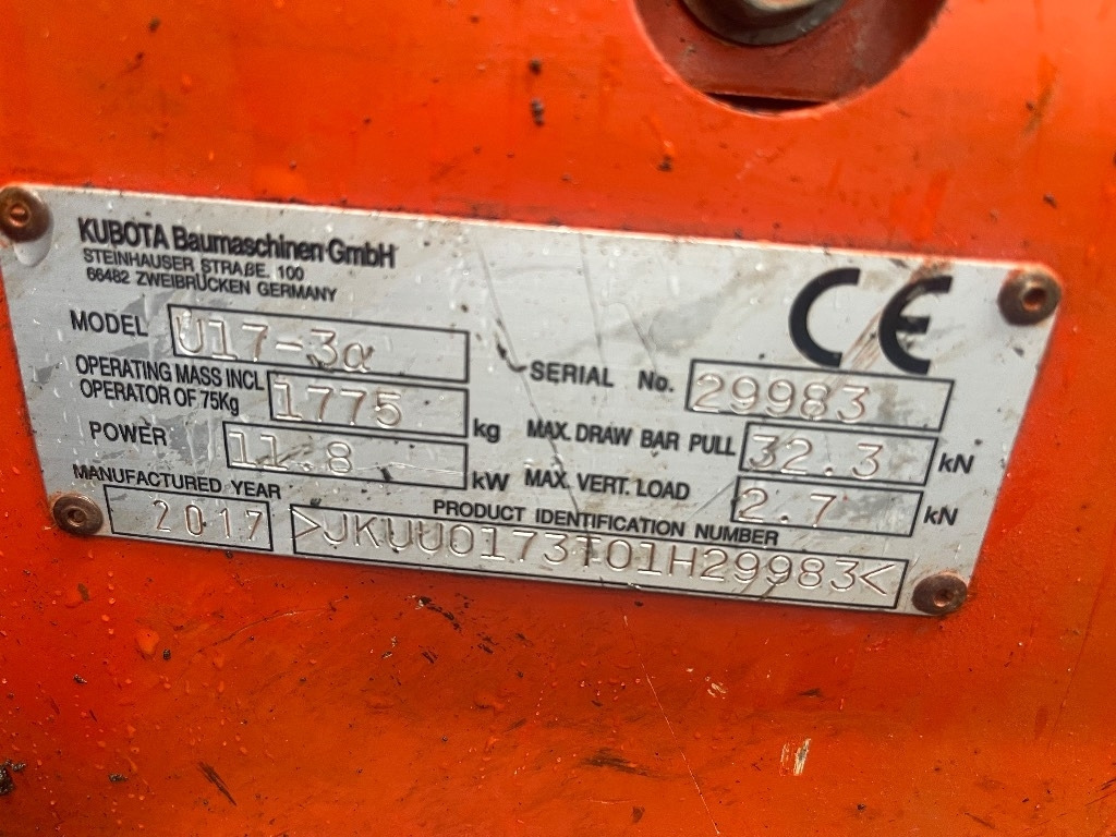 Mini pelle Kubota U17-3 hybride: photos 11 Mini pelle Kubota U17-3 hybride: photos 11