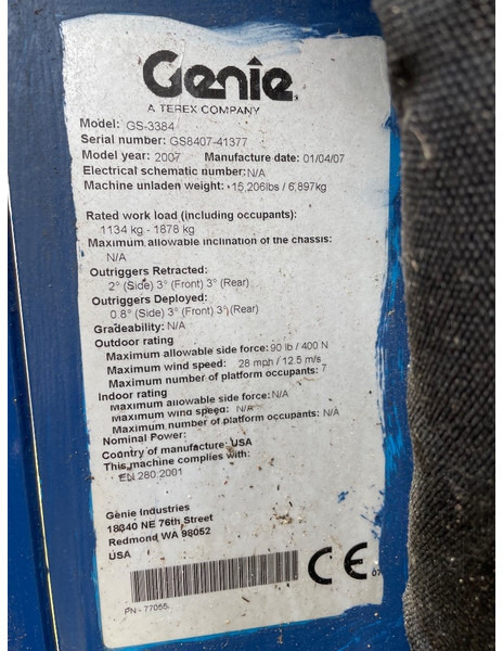 Genie GS 3384 RT - Nacelle ciseaux: photos 3 Genie GS 3384 RT - Nacelle ciseaux: photos 3