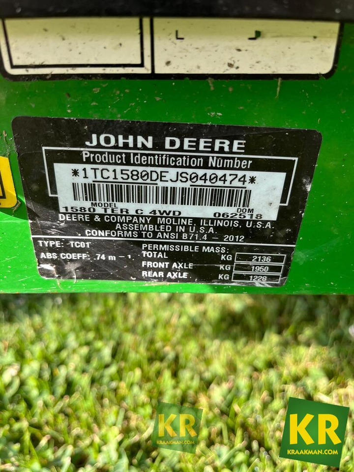 John Deere 1580 - Motofaucheuse: photos 3 John Deere 1580 - Motofaucheuse: photos 3