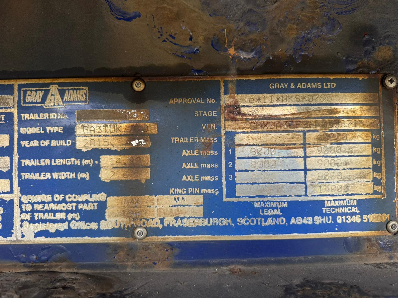 Gray and Adams 2015 Vector 1350 – MJG038 - Semi-remorque frigorifique: photos 4 Gray and Adams 2015 Vector 1350 – MJG038 - Semi-remorque frigorifique: photos 4