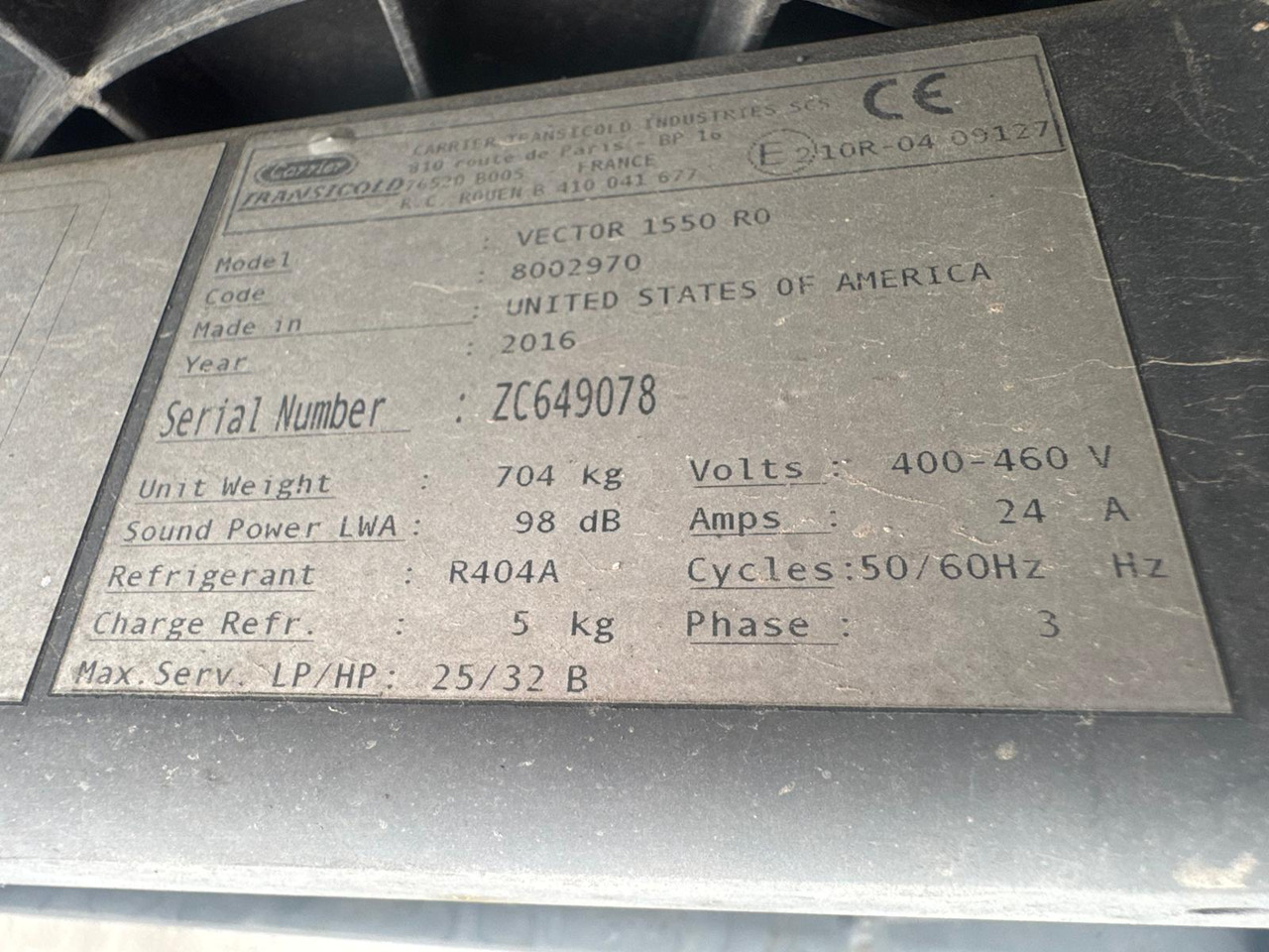 Gray and Adams 2017 Vector 1550 – 201786 - Semi-remorque frigorifique: photos 4 Gray and Adams 2017 Vector 1550 – 201786 - Semi-remorque frigorifique: photos 4