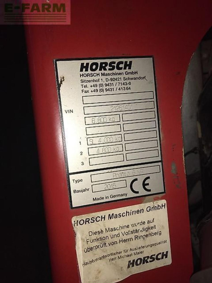 Horsch pronto 6 kr - Semoir: photos 2 Horsch pronto 6 kr - Semoir: photos 2