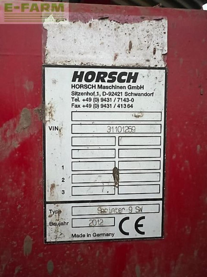 Horsch sprinter 9 sw - Semoir: photos 2 Horsch sprinter 9 sw - Semoir: photos 2