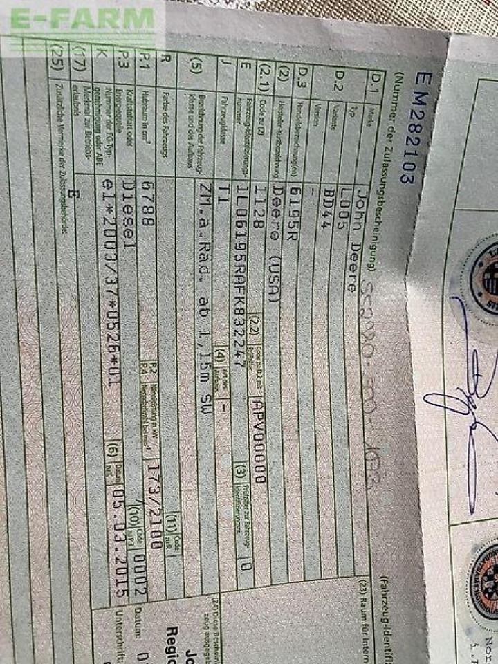 John Deere 6195r *auto quad* 3200bh - Tracteur agricole: photos 4 John Deere 6195r *auto quad* 3200bh - Tracteur agricole: photos 4