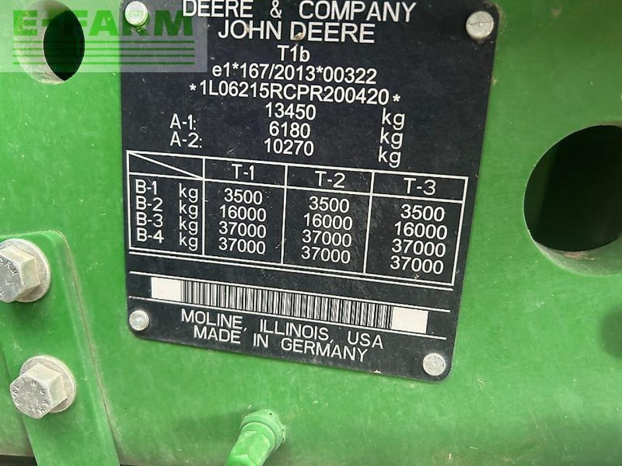 Tracteur agricole John Deere 6r 215: photos 12