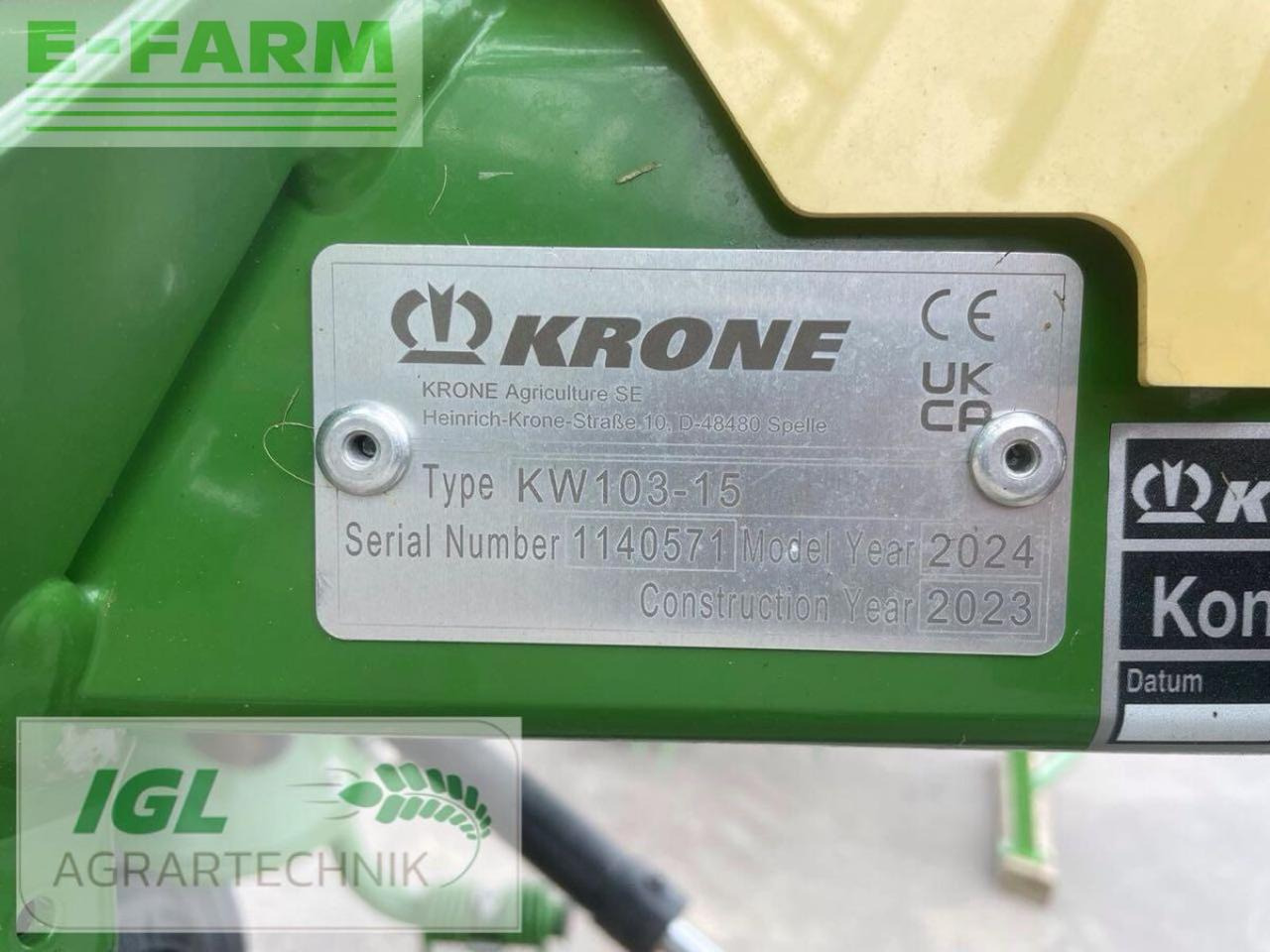 Krone vendro 1020 (kw103-15) - Faneuse: photos 4 Krone vendro 1020 (kw103-15) - Faneuse: photos 4