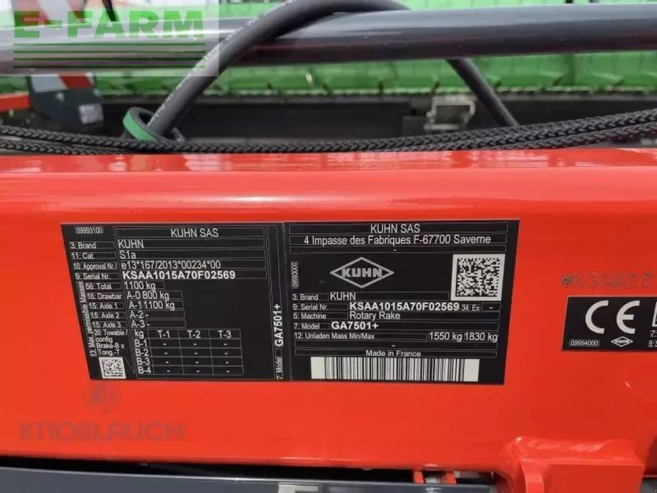 Kuhn ga 7501+ - Faneuse: photos 4 Kuhn ga 7501+ - Faneuse: photos 4