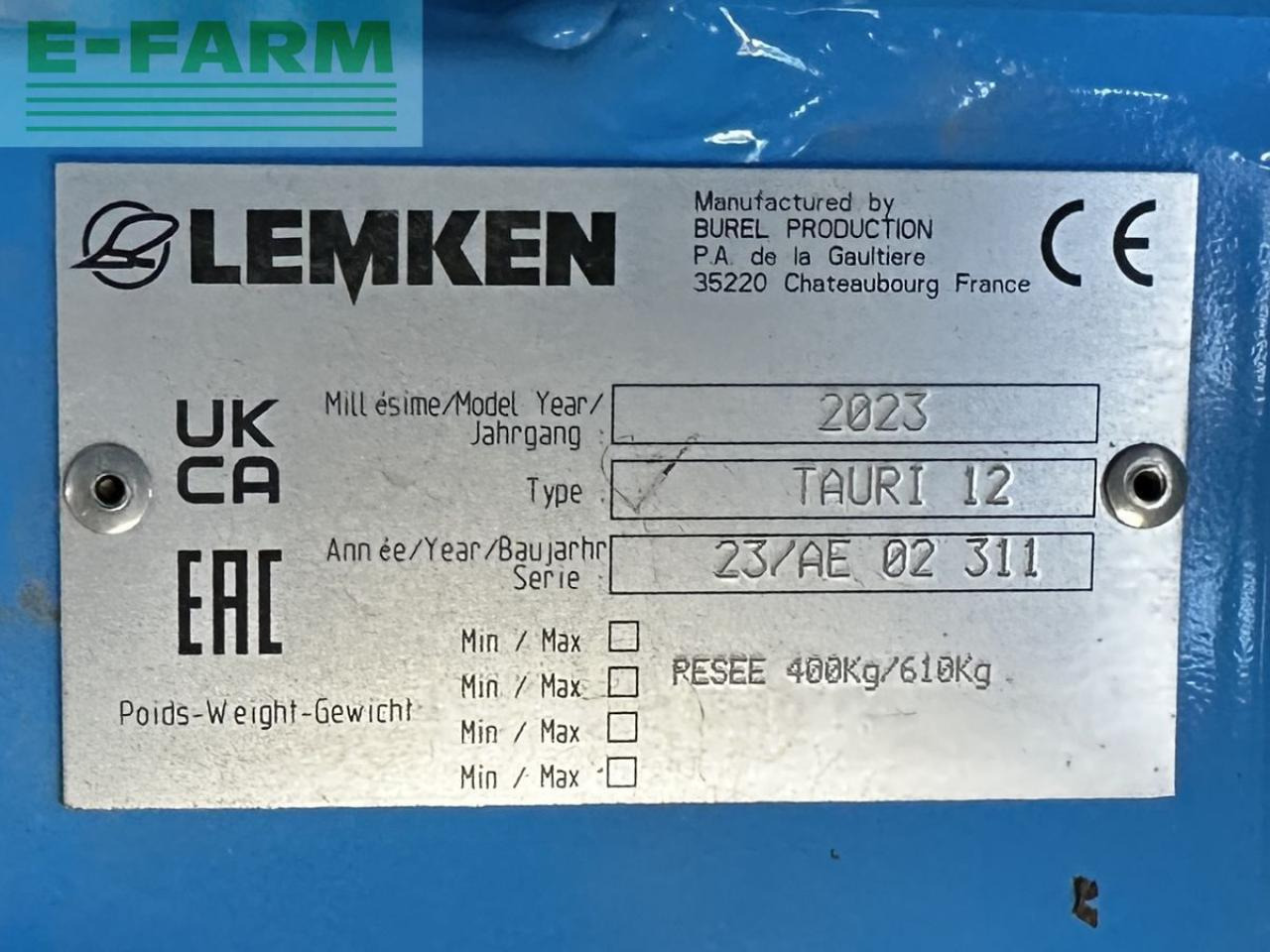 Lemken tauri 12/2150 - Distributeur d'engrais: photos 2 Lemken tauri 12/2150 - Distributeur d'engrais: photos 2