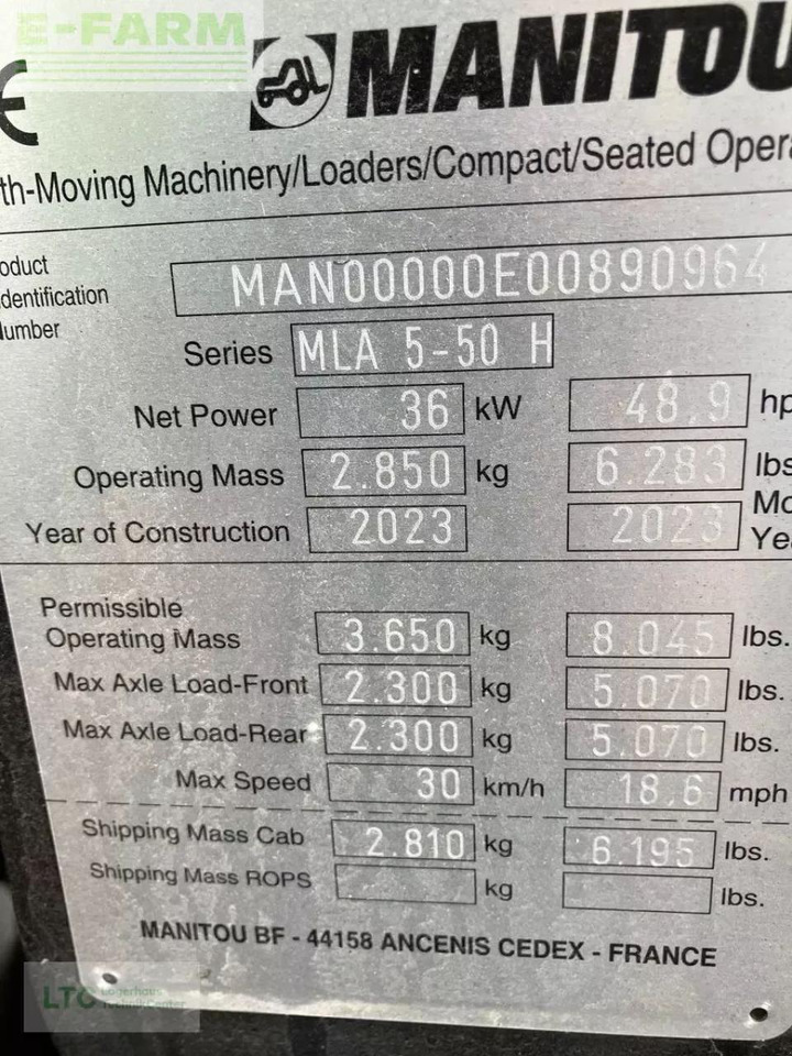 Chargeuse sur pneus Manitou manitou mla 5-50: photos 23 Chargeuse sur pneus Manitou manitou mla 5-50: photos 23