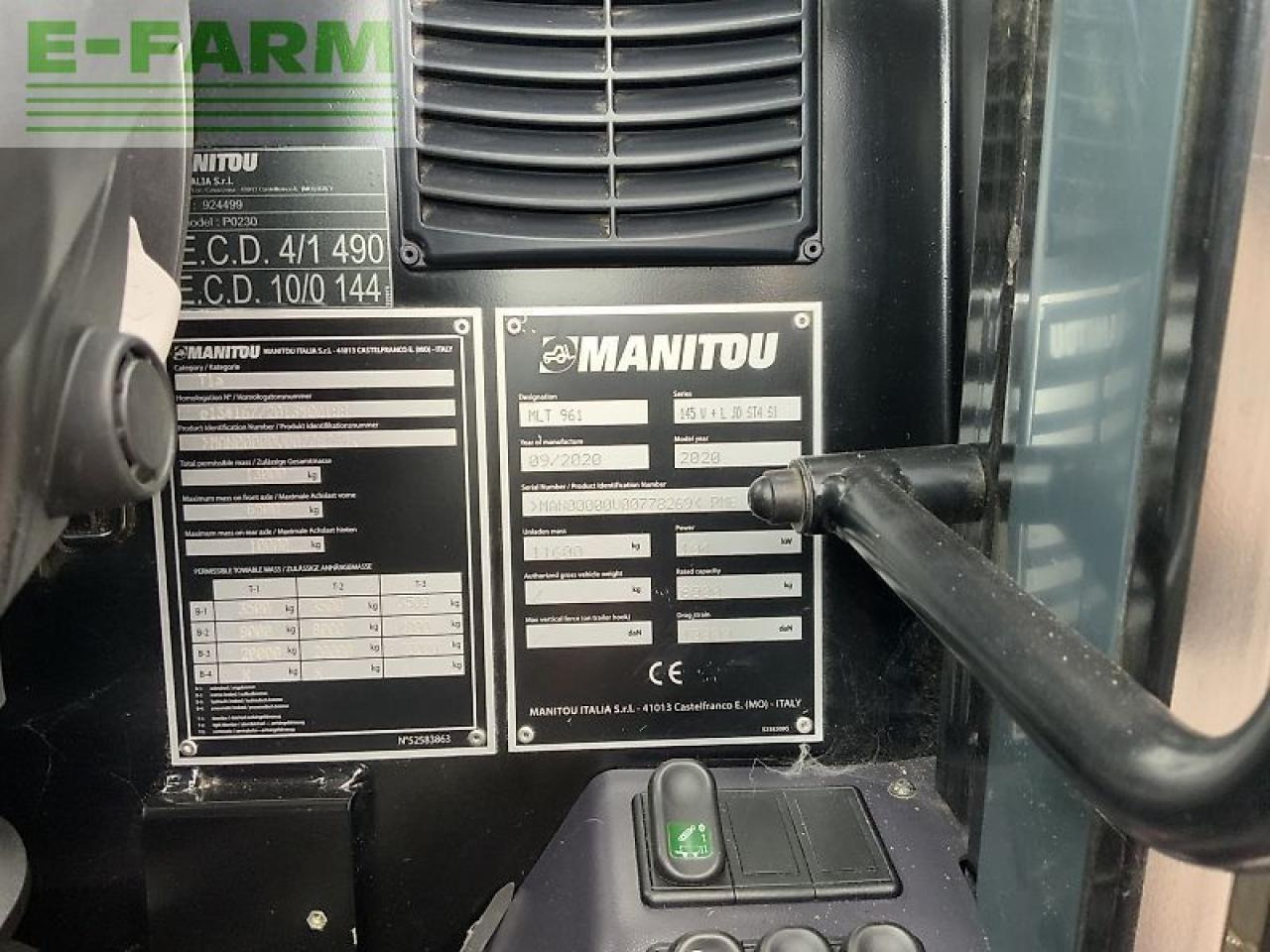 Chariot télescopique Manitou mlt961-145 v+l elite telehandler (st21724): photos 18