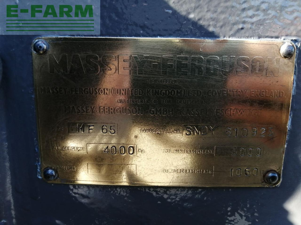 Massey Ferguson 65 - Tracteur agricole: photos 2 Massey Ferguson 65 - Tracteur agricole: photos 2
