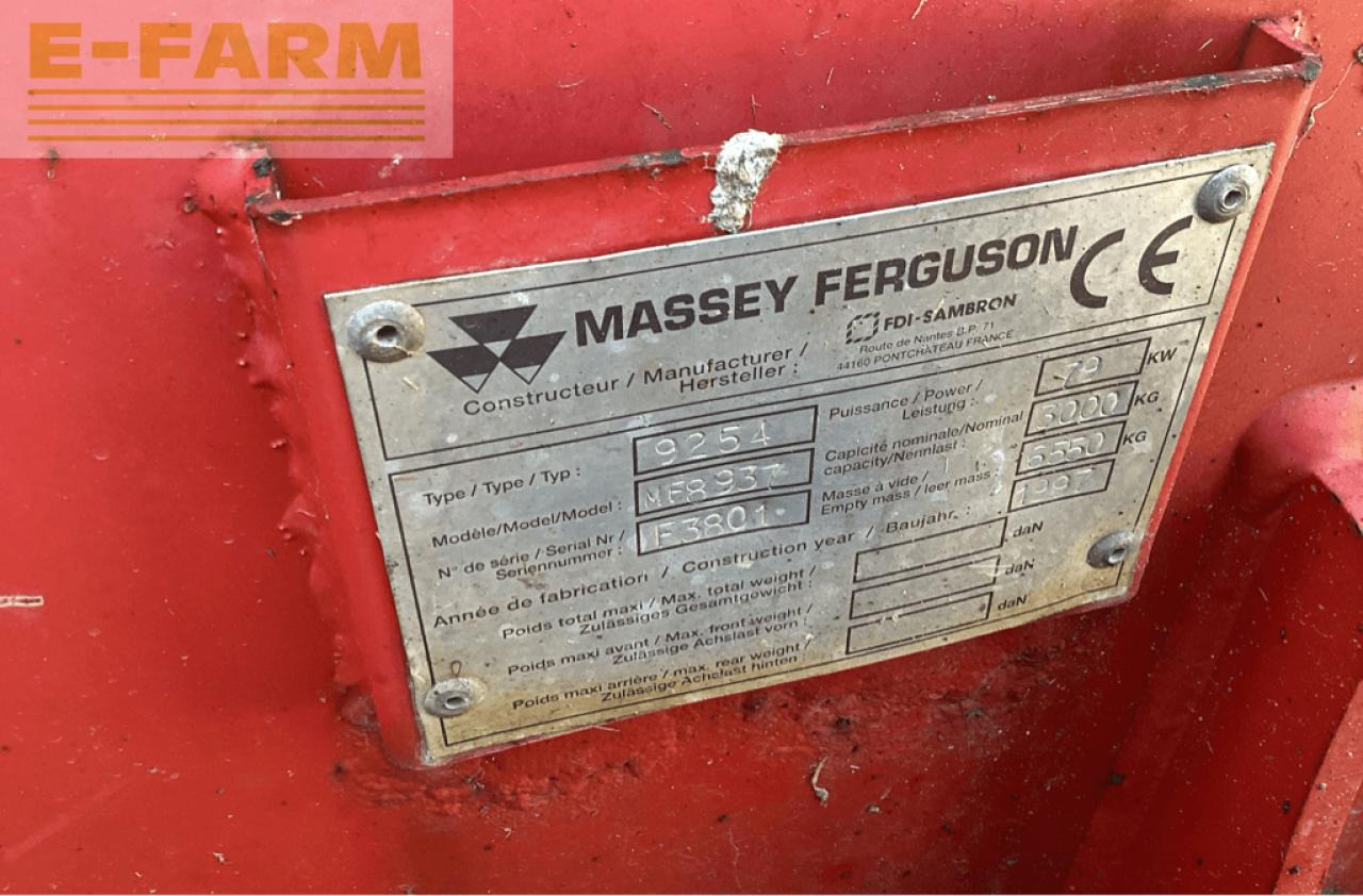 Massey Ferguson 8937 - Chariot télescopique: photos 4 Massey Ferguson 8937 - Chariot télescopique: photos 4