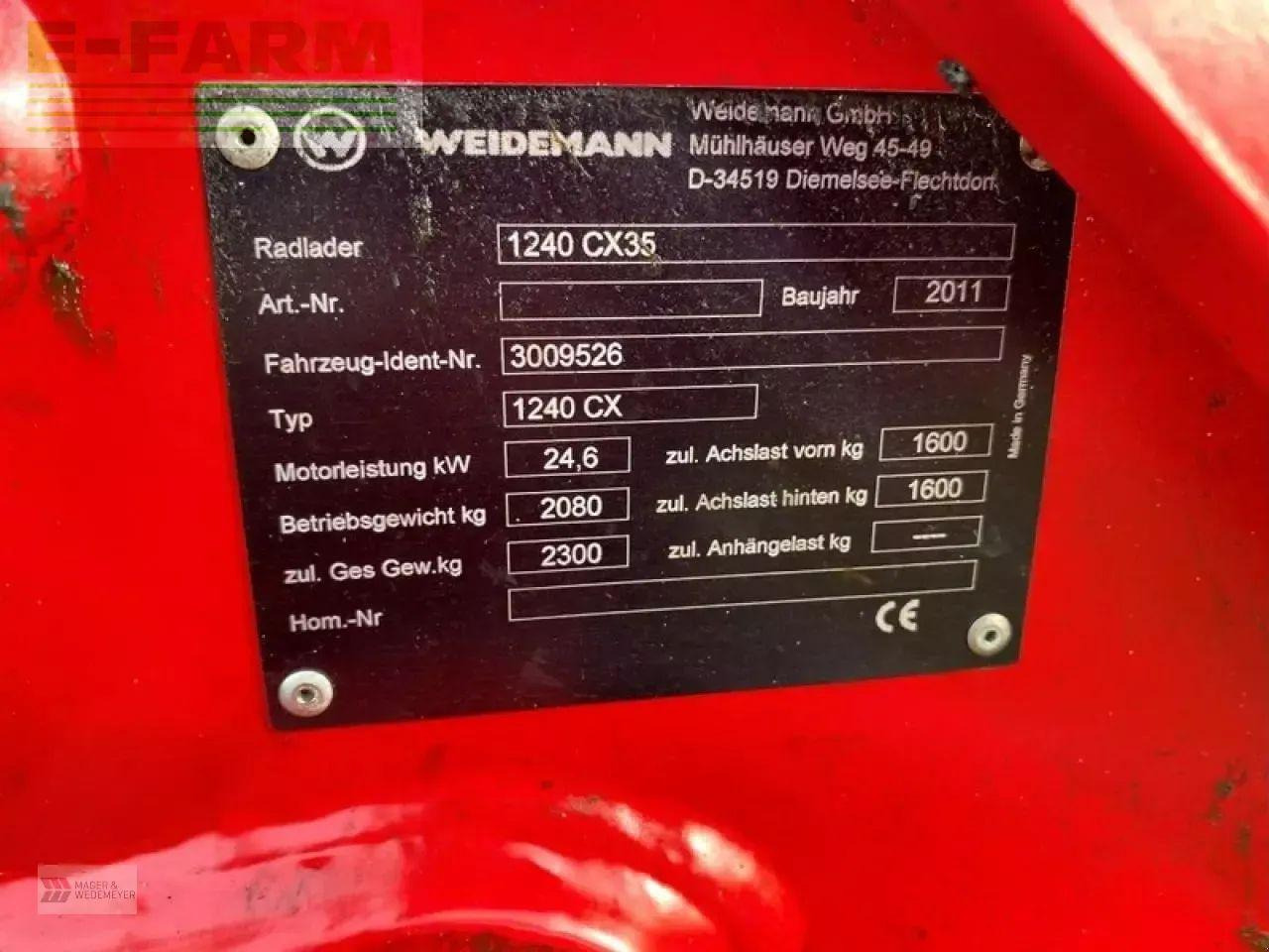 Weidemann 1240 cx 35 hoflader - Mini pelle: photos 4 Weidemann 1240 cx 35 hoflader - Mini pelle: photos 4