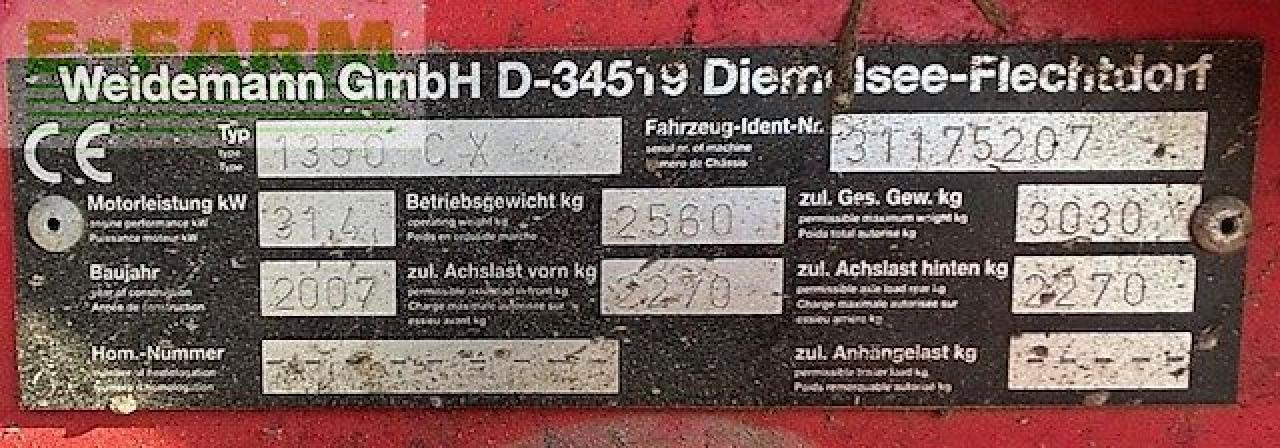 Weidemann 1350 cx45 - Mini pelle: photos 5 Weidemann 1350 cx45 - Mini pelle: photos 5