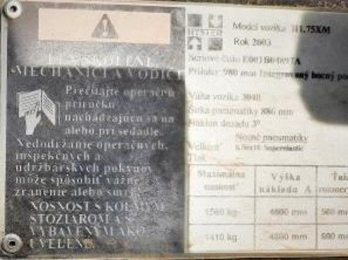 Hyster H1.75XM - Chariot élévateur: photos 2 Hyster H1.75XM - Chariot élévateur: photos 2