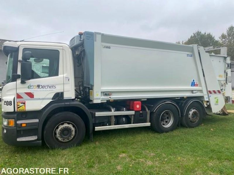 BOM SCANIA P 380 - 2015 - 164 000km - Benne à ordures ménagères: photos 1 BOM SCANIA P 380 - 2015 - 164 000km - Benne à ordures ménagères: photos 1