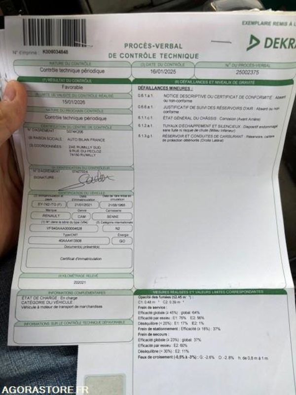 Camion benne CAMION BENNE RENAULT S135 MIDLINER 1995 204000 KM: photos 17 Camion benne CAMION BENNE RENAULT S135 MIDLINER 1995 204000 KM: photos 17