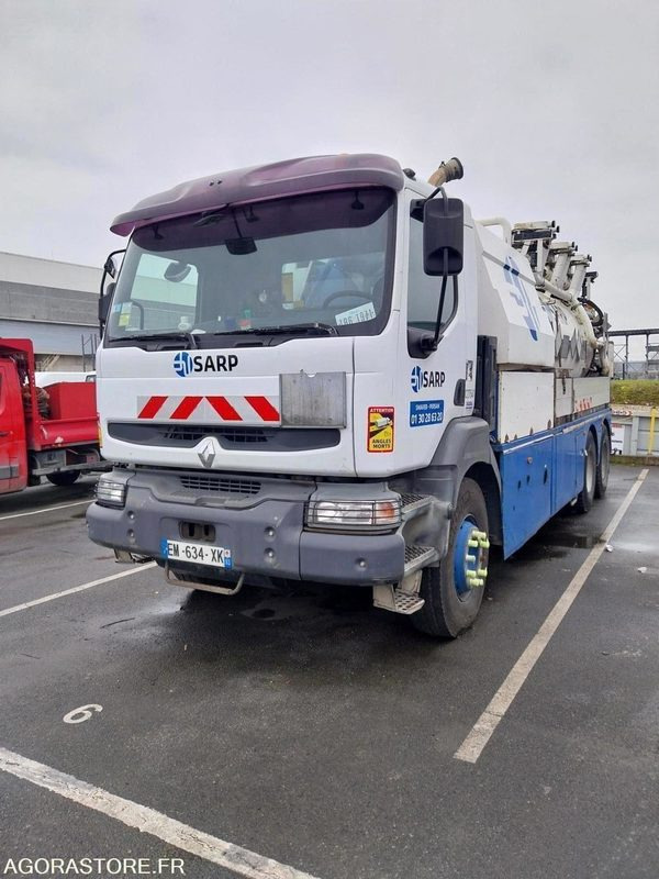RENAULT KERAX HUWER ADR 2001 515000KM / PB BV EXPORT UNIQUEMENT - Camion hydrocureur: photos 1 RENAULT KERAX HUWER ADR 2001 515000KM / PB BV EXPORT UNIQUEMENT - Camion hydrocureur: photos 1
