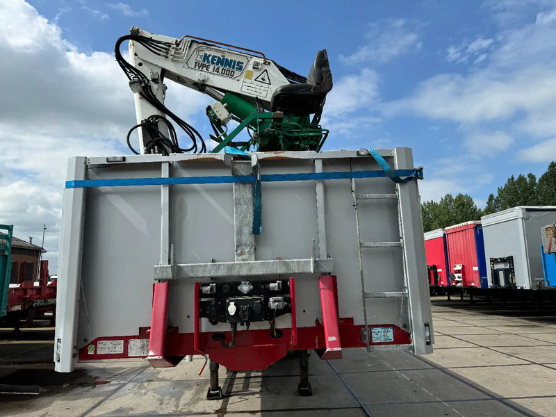 Floor FLO 18 30 S2 + KENNIS CRANE 3X STEERING AXLE - Semi-remorque plateau: photos 2 Floor FLO 18 30 S2 + KENNIS CRANE 3X STEERING AXLE - Semi-remorque plateau: photos 2