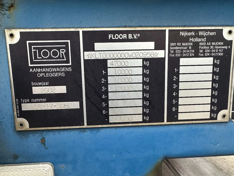 Semi-remorque plateau Floor MET HIAB R165-F2, LAATSTE 2 ASSEN GESTUURD: photos 20