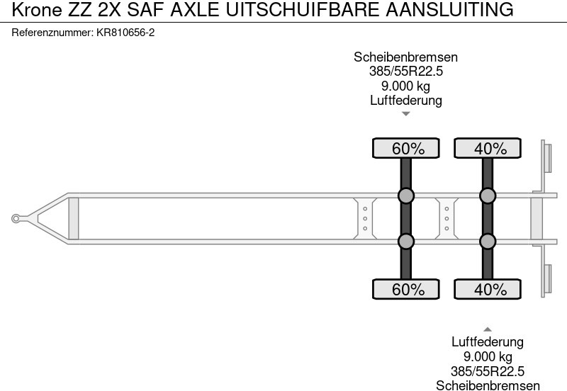 Remorque dolly Krone ZZ 2X SAF AXLE UITSCHUIFBARE AANSLUITING: photos 10
