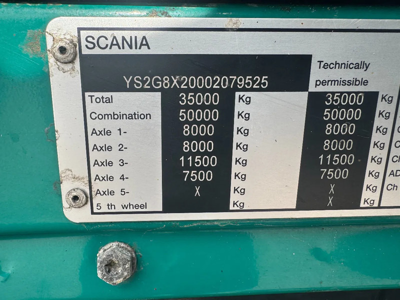 Camion plateau, Camion grue Scania G440 8X2 EURO 6 HMF 8520 + REMOTE CONTROL TWISTLOCKS: photos 17