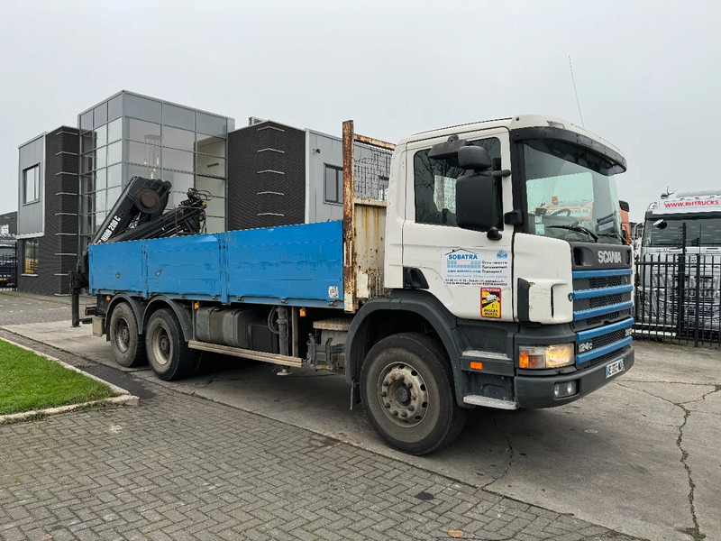 Camion plateau, Camion grue Scania P124-360 6X4 EURO 2 HIAB 200 C-5 ALL 2000: photos 10