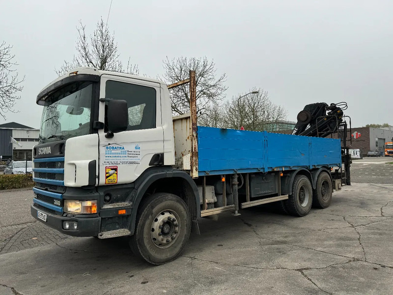 Camion plateau, Camion grue Scania P124-360 6X4 EURO 2 HIAB 200 C-5 ALL 2000: photos 8