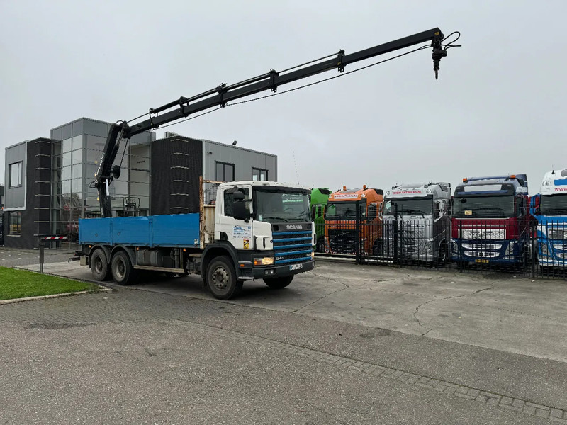 Camion plateau, Camion grue Scania P124-360 6X4 EURO 2 HIAB 200 C-5 ALL 2000: photos 7