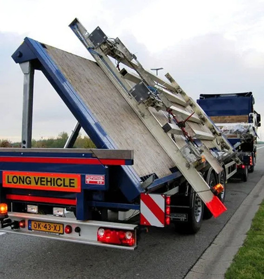 Schmidt HAGEN 3 AXLE + LIFTING AXLE - Semi-remorque plateau: photos 1 Schmidt HAGEN 3 AXLE + LIFTING AXLE - Semi-remorque plateau: photos 1