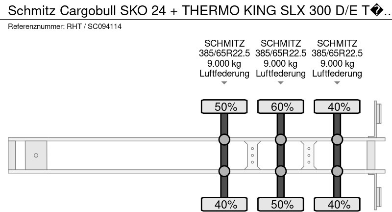 Semi-remorque frigorifique Schmitz Cargobull SKO 24 + THERMO KING SLX 300 D/E TÜV TILL 02-2026: photos 15