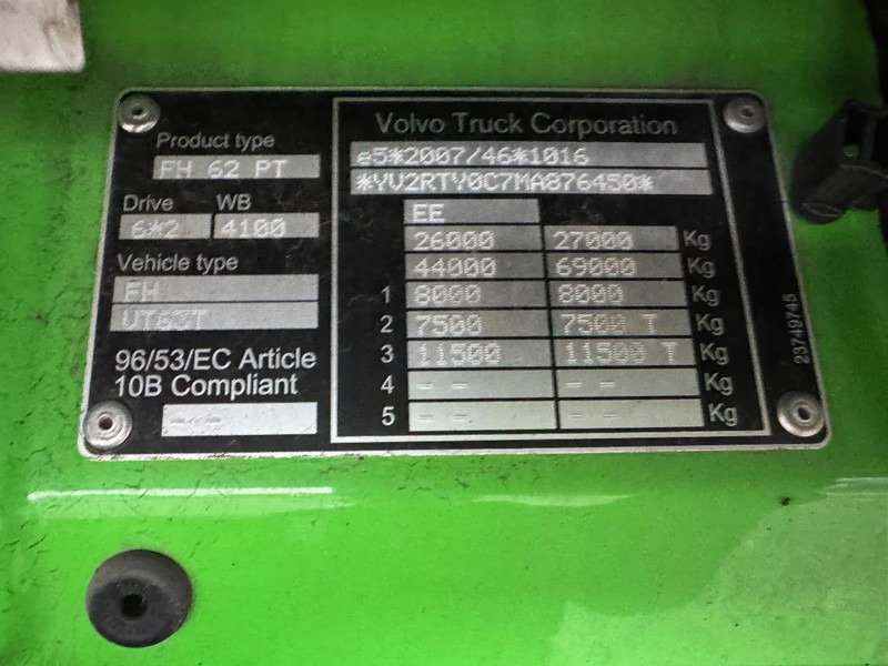 Tracteur routier Volvo FH 460 6X2 EURO 6 HYDRAULIC: photos 12