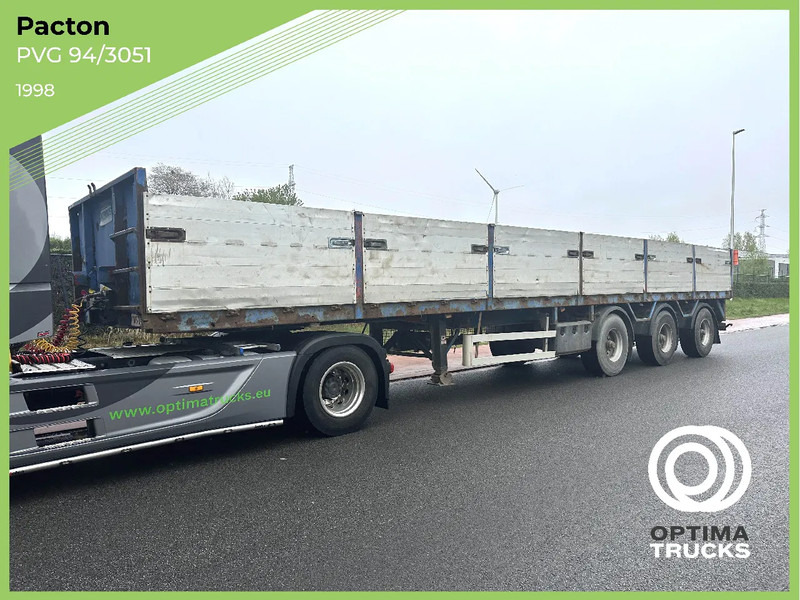 Pacton Plateau à ridelles / Flatbed trailer with sideboards - Semi-remorque plateau: photos 1 Pacton Plateau à ridelles / Flatbed trailer with sideboards - Semi-remorque plateau: photos 1