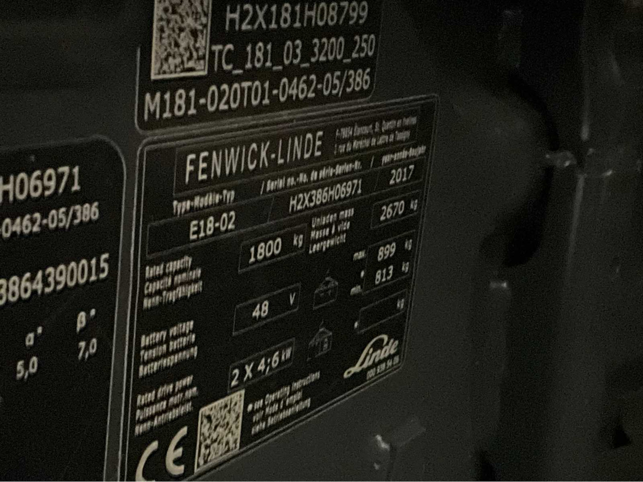 Chariot élévateur 2017 LINDE E18-02 1800KG LI-ION 4171HOUR FORKLIFT: photos 17