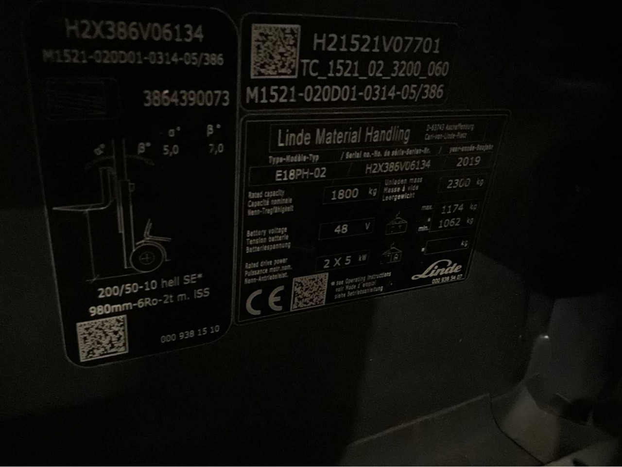 Chariot élévateur 2019 LINDE E18PH-02 1800KG FORKLIFT: photos 18